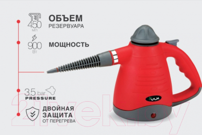 Пароочиститель VLK Sorento 4800 (черный/красный)