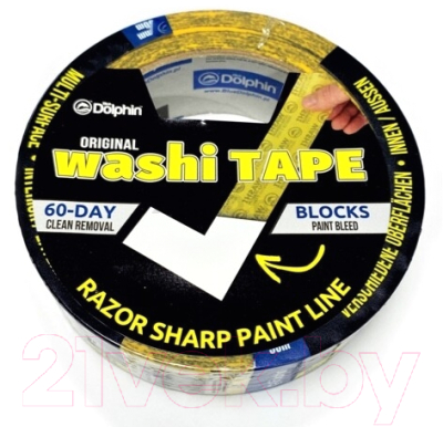 Лента малярная Blue Dolphin Washi 300-1-03 / 38ммx50м