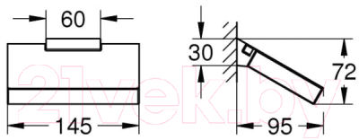 Держатель для туалетной бумаги GROHE Selection Cube 40781000