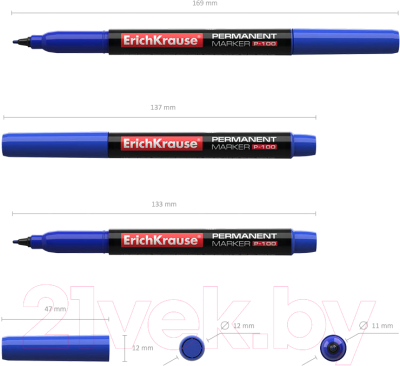 Маркер перманентный Erich Krause P-100 / 12842