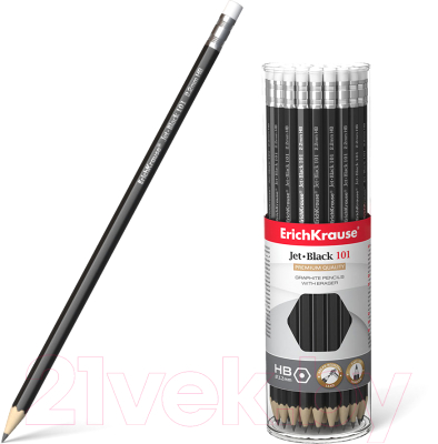 Простой карандаш Erich Krause Jet Black 101 HB / 45606