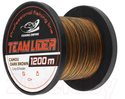 Леска монофильная Fishing Empire Lider Camou Dark Brown 0.28мм 1200м / CDB-0286 - фото