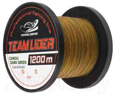 Леска монофильная Fishing Empire Lider Camou Dark Green 0.37мм 1200м / CDG-0370 - фото