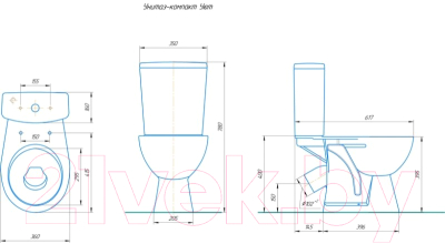 Унитаз напольный Rosa Уют (белый)