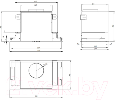 Вытяжка скрытая Akpo Neva Glass II 60 wk-10
