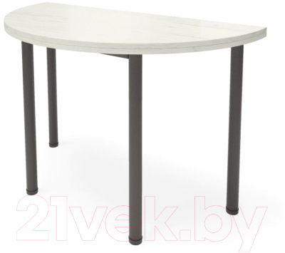 Обеденный стол Millwood Далис 3 60х120-110х76 (дуб белый Craft/металл черный) - фото