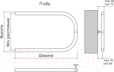 Полотенцесушитель водяной Terminus Эконом П-образный Aisi 32 500x600