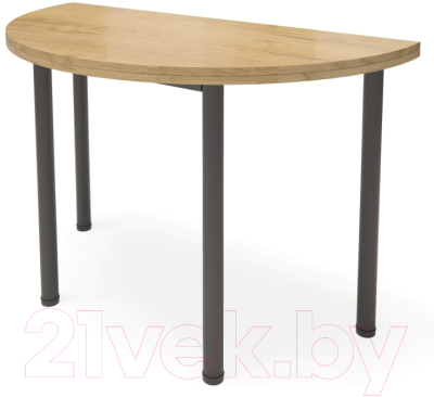 Обеденный стол Millwood Далис 3 60х120-110х76 (дуб золотой Craft металл черный) - фото