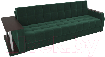 Диван Лига Диванов Атлант 234 с левым столиком (велюр, зеленый)