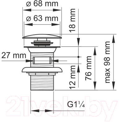 Донный клапан Wasserkraft A080