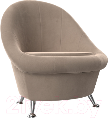 Кресло мягкое Лига Диванов 252 / 105532 (велюр, бежевый) - фото