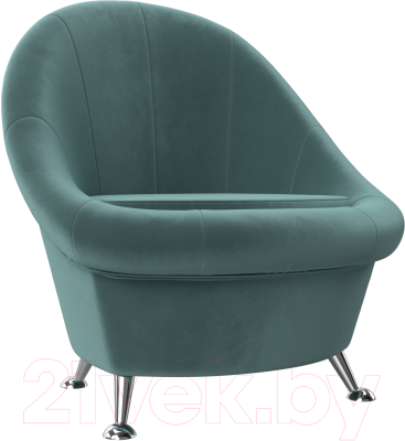 Кресло мягкое Лига Диванов 252 / 105533 (велюр, бирюзовый) - фото