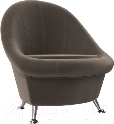 Кресло мягкое Лига Диванов 252 / 105536 (велюр, коричневый) - фото