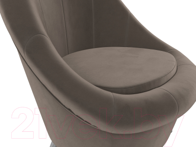 Кресло мягкое Лига Диванов 252 / 105536 (велюр, коричневый)