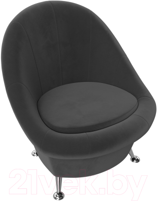 Кресло мягкое Лига Диванов 252 / 105537 (велюр, серый)