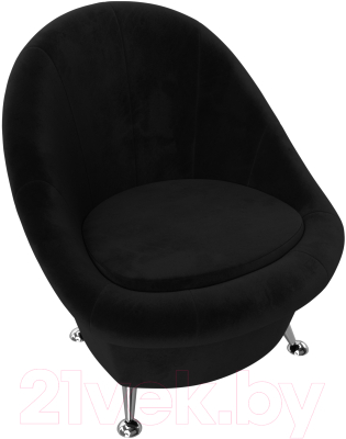 Кресло мягкое Лига Диванов 252 / 105539 (велюр, черный)