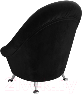 Кресло мягкое Лига Диванов 252 / 105539 (велюр, черный)