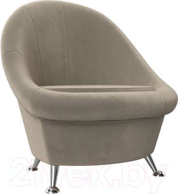 Кресло мягкое Лига Диванов 252 / 105540 (микровельвет, бежевый) - фото