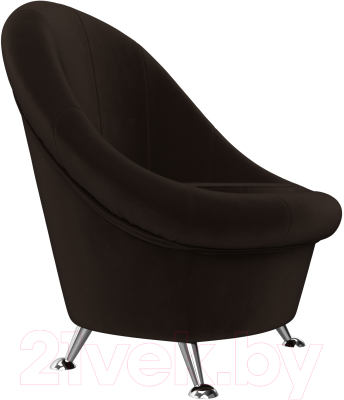 Кресло мягкое Лига Диванов 252 / 105542 (микровельвет, коричневый)