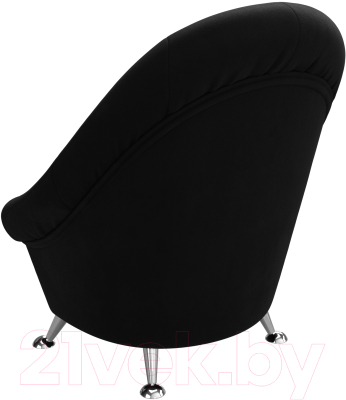 Кресло мягкое Лига Диванов 252 / 105544 (микровельвет, черный)
