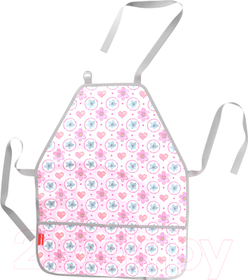 Фартук для творчества Erich Krause Pink Flowers / 48289 - фото