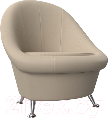 Кресло мягкое Лига Диванов 252 / 28238 (экокожа, бежевый) - фото