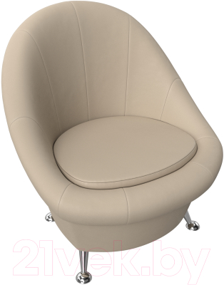 Кресло мягкое Лига Диванов 252 / 28238 (экокожа, бежевый)