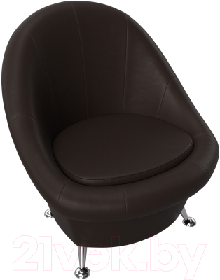 Кресло мягкое Лига Диванов 252 / 28242 (экокожа, коричневый)