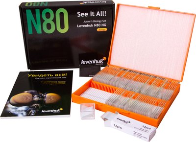 Набор микропрепаратов Levenhuk N80 NG Увидеть все! / 29280 - фото