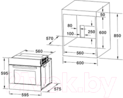 Электрический духовой шкаф Akpo PEA 7009 MRT BL