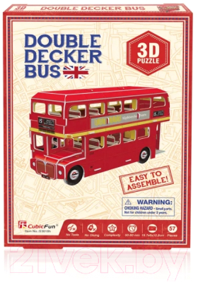 Конструктор CubicFun Лондонский двухэтажный автобус / S3018h