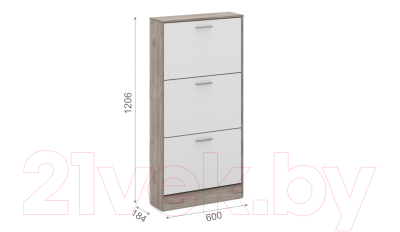 Тумба для обуви Империал 600 3-х дверная