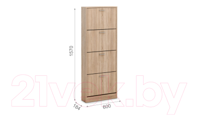 Тумба для обуви Империал 600 4-х дверная