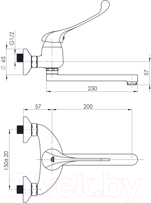 Смеситель Rubineta Prince P-14 Medic