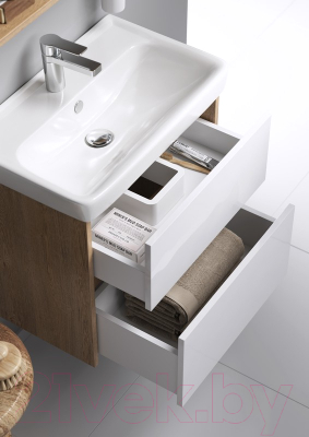 Тумба с умывальником Aqwella Сити 50 / SI0105DB/CI0105DB (подвесная)