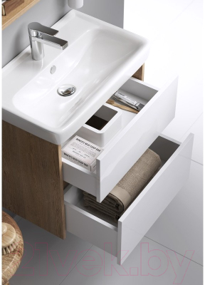 Тумба с умывальником Aqwella Сити 60 / SI0106DB/CI0106DB (подвесная)