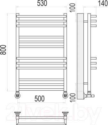 Полотенцесушитель водяной Terminus Нойс П12 500x800