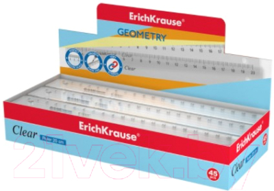Линейка Erich Krause Clear / 49499