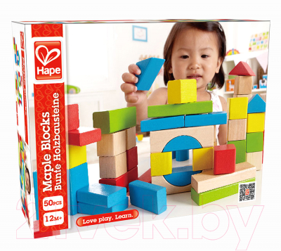 Конструктор Hape Деревянный цветной / E0409-HP (50эл)