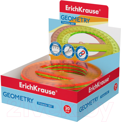 Транспортир Erich Krause Neon / 49553