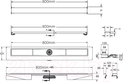 Трап для душа Berges С1 Norma / 090138