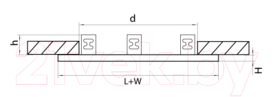 Комплект точечных светильников Lightstar Domino D536070607