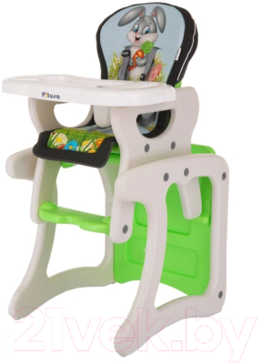 Стульчик для кормления Pituso Carlo / Зайчик (серый) - фото