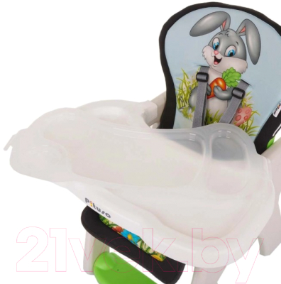 Стульчик для кормления Pituso Carlo / Зайчик (серый)