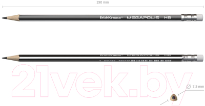 Простой карандаш Erich Krause Megapolis HB / 45485