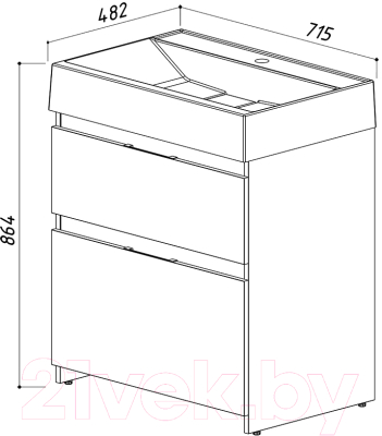 Тумба с умывальником Belux Сидней-Женева Н70-02