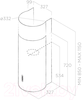 Вытяжка коробчатая Elica Stone WH/A/33
