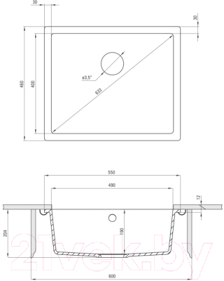 Мойка кухонная Deante Corda ZQA N10C
