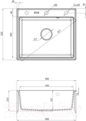 Мойка кухонная Deante Andante ZQN N103