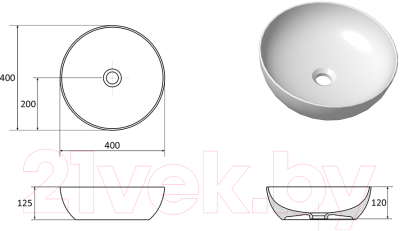 Умывальник Ravak Uni Slim 40 B / XJX01140003